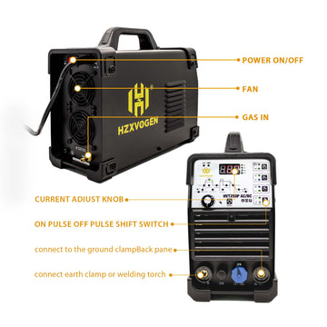 HVT250P AC/DC Aluminum TIG Welder ARC Stick Welding Machine Tools IGBT Inverter